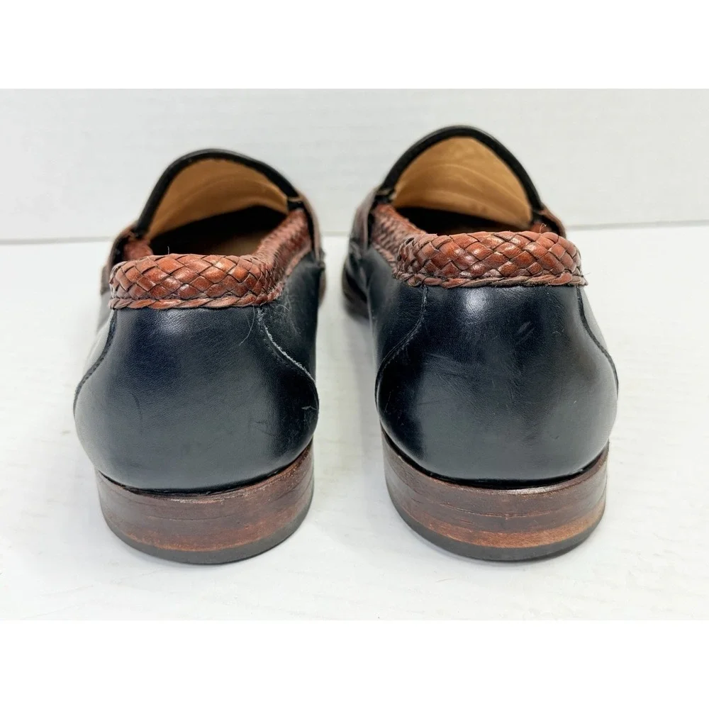 Allen Edmonds Maxfield Tassel Loafers Black Brown Leather Men's US 10 B